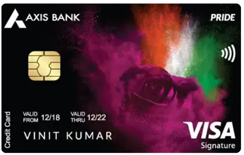 Axis Bank Pride Platinum Credit Card credit card artwork