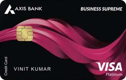 Axis Bank Business Supreme Visa Credit Card credit card artwork