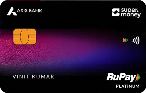 Axis Bank SuperMoney RuPay Credit Card credit card artwork