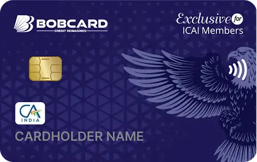 BOBCARD ICAI Exclusive Credit Card credit card artwork