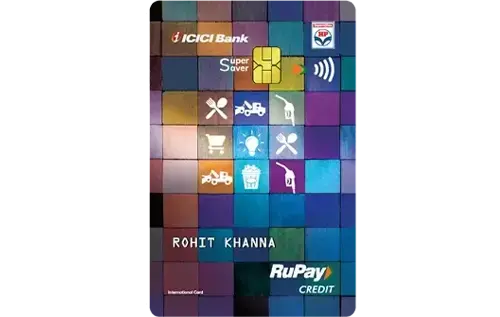 ICICI Bank HPCL Super Saver Credit Card credit card artwork