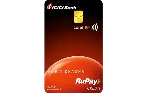 ICICI Bank Coral Credit Card credit card artwork