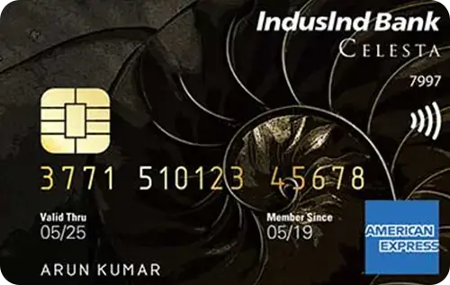 IndusInd Bank Celesta Credit Card credit card artwork