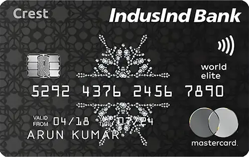 IndusInd Bank Crest Credit Card credit card artwork