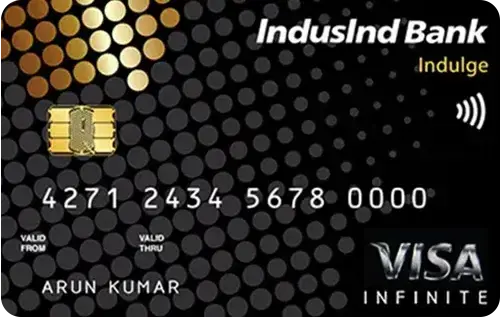 IndusInd Bank Indulge 22K Gold Credit Card credit card artwork