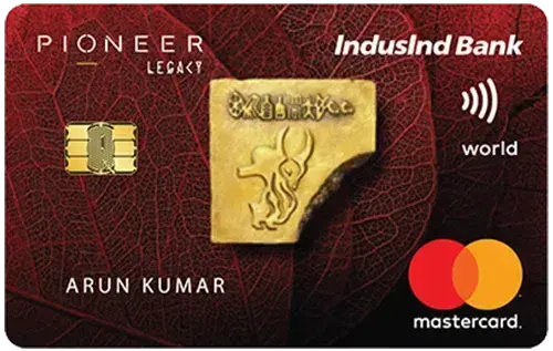 IndusInd Bank Pioneer Legacy Credit Card credit card artwork