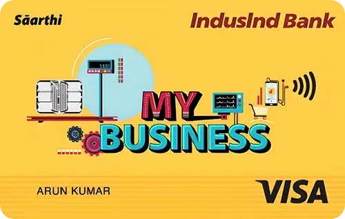 IndusInd Bank Saarthi Business Card credit card artwork