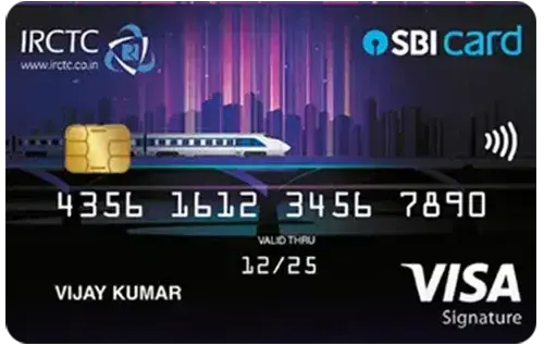 SBI Card IRCTC Premier Credit Card credit card artwork