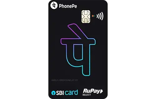 SBI Card PhonePe SELECT BLACK Credit Card credit card artwork