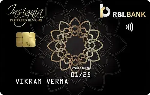 RBL Bank Insignia Credit Card credit card artwork