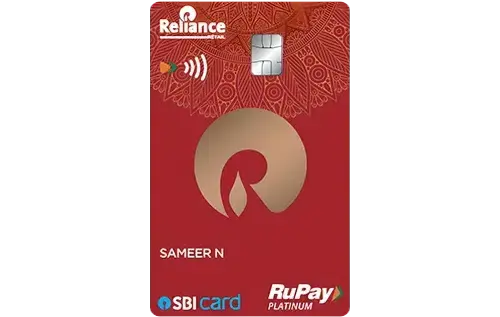 SBI Card Reliance Credit Card credit card artwork
