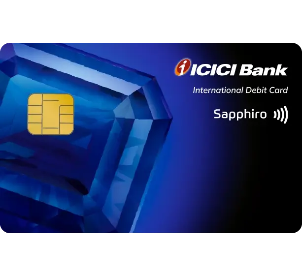 ICICI Bank Sapphiro Debit Card credit card artwork