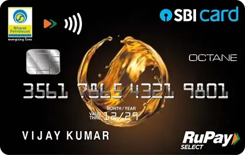 SBI Card BPCL OCTANE Credit Card credit card artwork