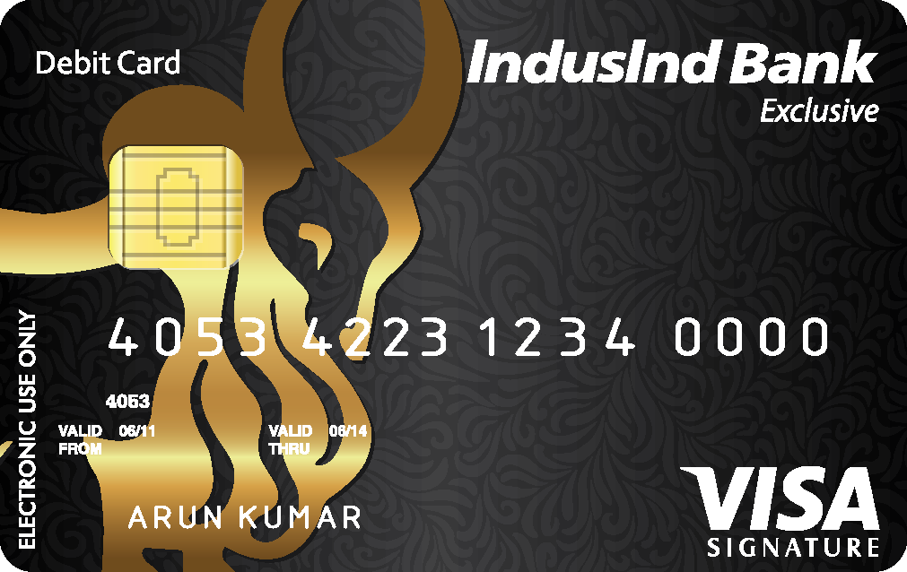 Signature Exclusive Debit Card credit card artwork